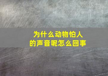 为什么动物怕人的声音呢怎么回事