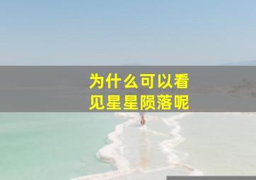 为什么可以看见星星陨落呢