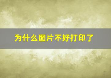 为什么图片不好打印了