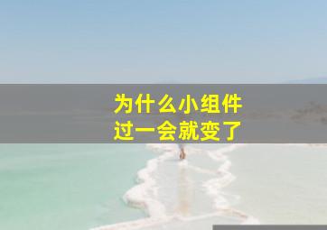 为什么小组件过一会就变了