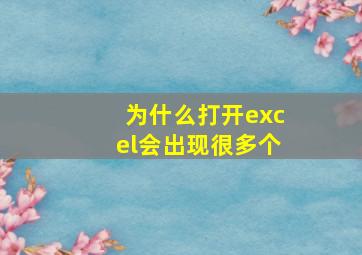 为什么打开excel会出现很多个