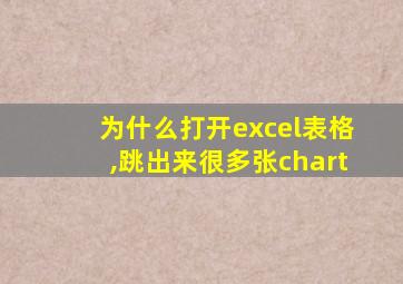 为什么打开excel表格,跳出来很多张chart