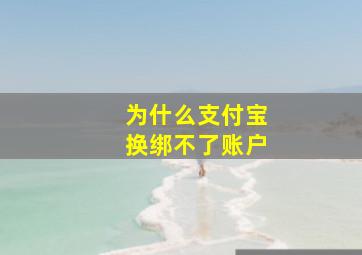 为什么支付宝换绑不了账户