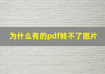 为什么有的pdf转不了图片