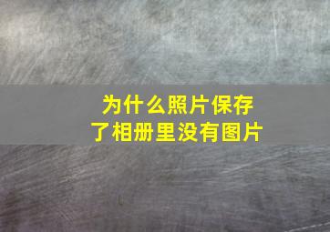 为什么照片保存了相册里没有图片