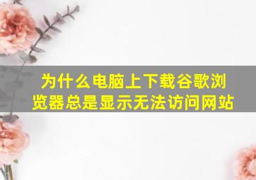 为什么电脑上下载谷歌浏览器总是显示无法访问网站