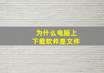 为什么电脑上下载软件是文件