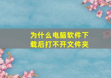 为什么电脑软件下载后打不开文件夹