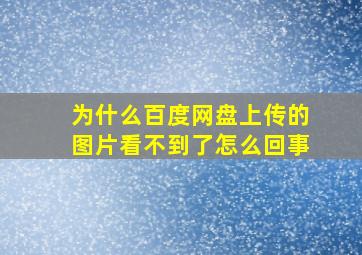 为什么百度网盘上传的图片看不到了怎么回事