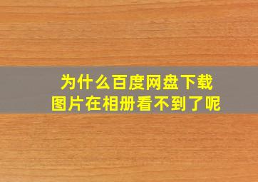 为什么百度网盘下载图片在相册看不到了呢