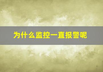 为什么监控一直报警呢