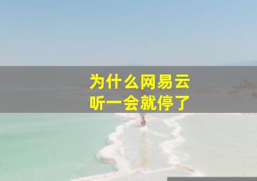 为什么网易云听一会就停了