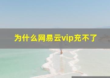 为什么网易云vip充不了