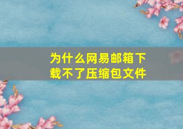 为什么网易邮箱下载不了压缩包文件