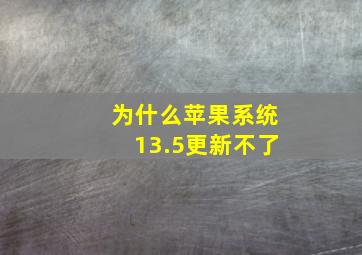 为什么苹果系统13.5更新不了