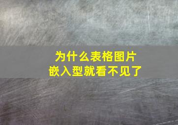 为什么表格图片嵌入型就看不见了