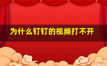 为什么钉钉的视频打不开