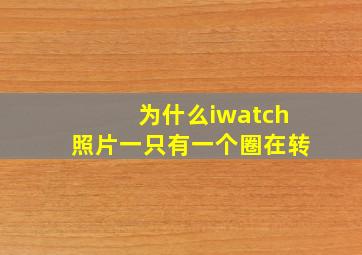 为什么iwatch照片一只有一个圈在转