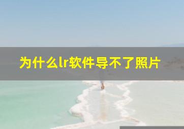 为什么lr软件导不了照片