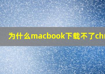 为什么macbook下载不了chrome