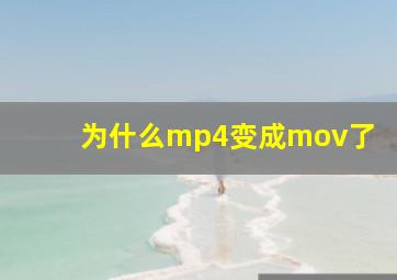 为什么mp4变成mov了