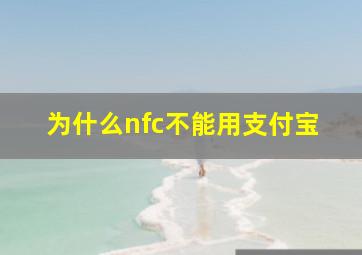 为什么nfc不能用支付宝