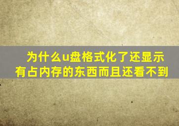 为什么u盘格式化了还显示有占内存的东西而且还看不到