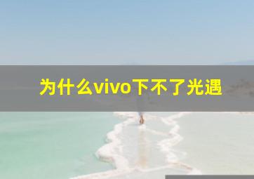 为什么vivo下不了光遇