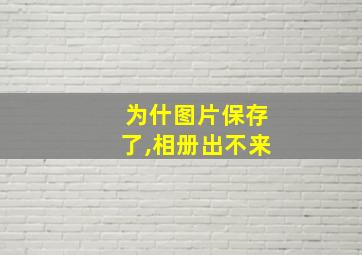 为什图片保存了,相册出不来