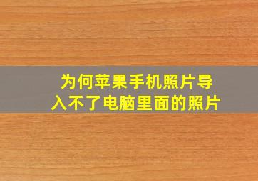 为何苹果手机照片导入不了电脑里面的照片