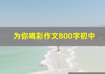 为你喝彩作文800字初中