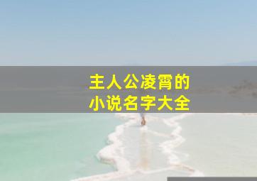 主人公凌霄的小说名字大全