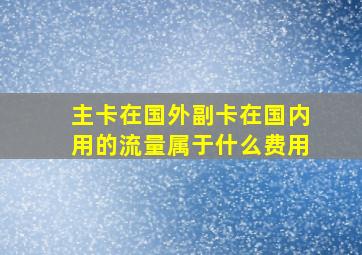 主卡在国外副卡在国内用的流量属于什么费用