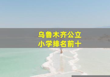 乌鲁木齐公立小学排名前十