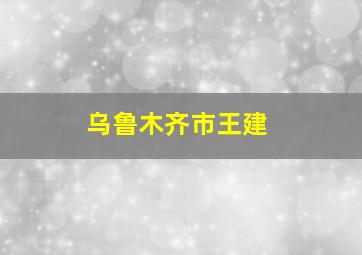 乌鲁木齐市王建