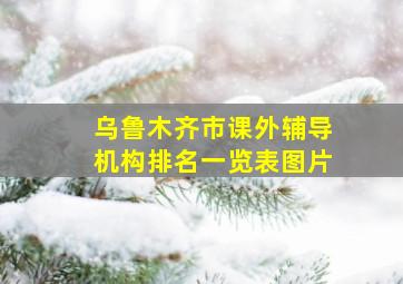 乌鲁木齐市课外辅导机构排名一览表图片