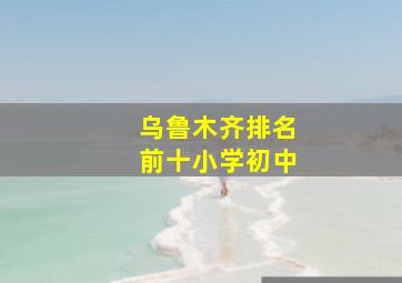 乌鲁木齐排名前十小学初中