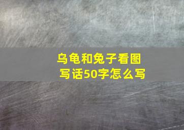 乌龟和兔子看图写话50字怎么写