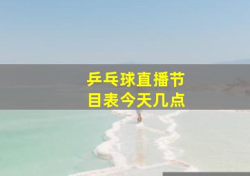 乒乓球直播节目表今天几点