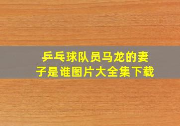 乒乓球队员马龙的妻子是谁图片大全集下载