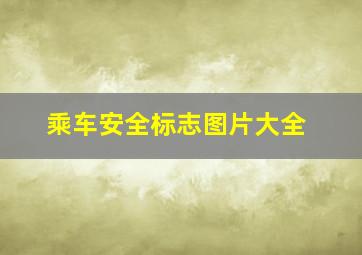 乘车安全标志图片大全