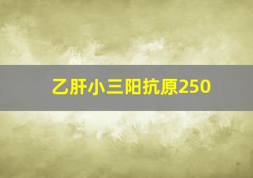 乙肝小三阳抗原250