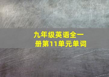 九年级英语全一册第11单元单词