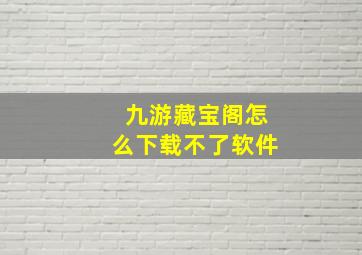 九游藏宝阁怎么下载不了软件