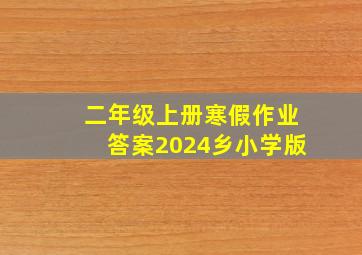 二年级上册寒假作业答案2024乡小学版