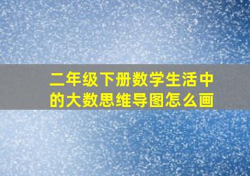 二年级下册数学生活中的大数思维导图怎么画