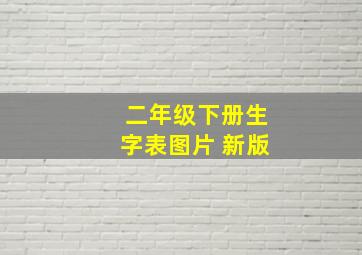 二年级下册生字表图片 新版