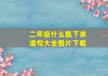 二年级什么飘下来造句大全图片下载