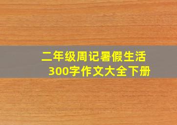 二年级周记暑假生活300字作文大全下册