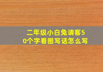 二年级小白兔请客50个字看图写话怎么写